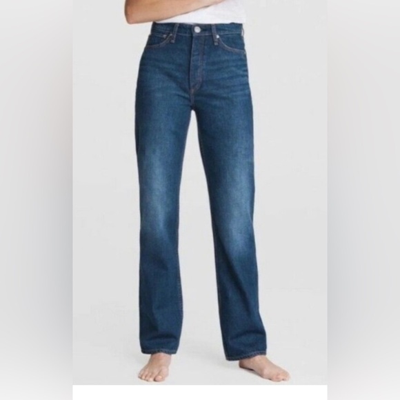 rag & bone Denim - rag & bone Women's Straight Leg Jeans - Dark Blue
